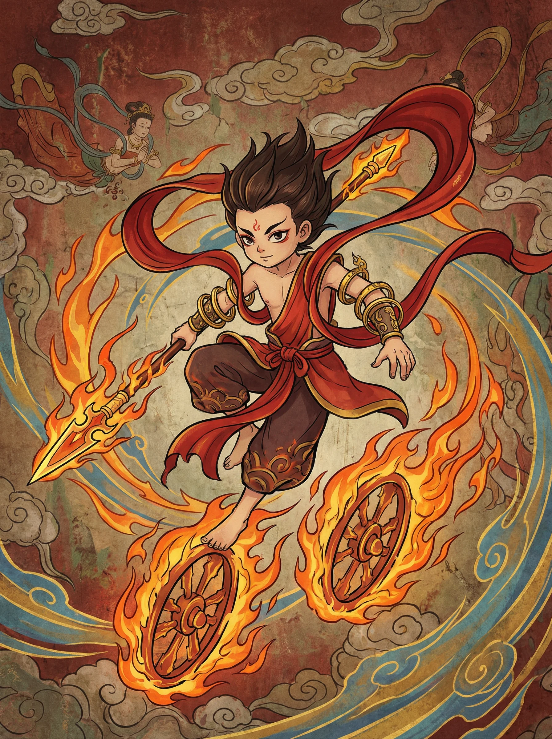 哪吒 - yiso 封神榜阐教动漫角色